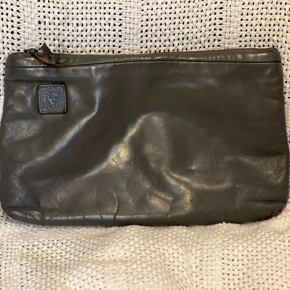 Vintage 1980s Anne Klein Leather Clutch Purse -- One Owner